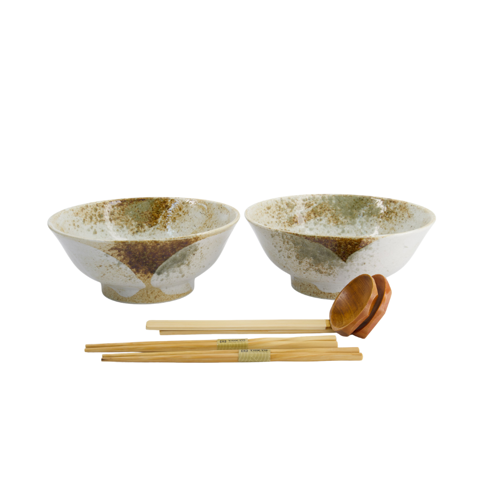 Yukishino ramenskål – Brown/White